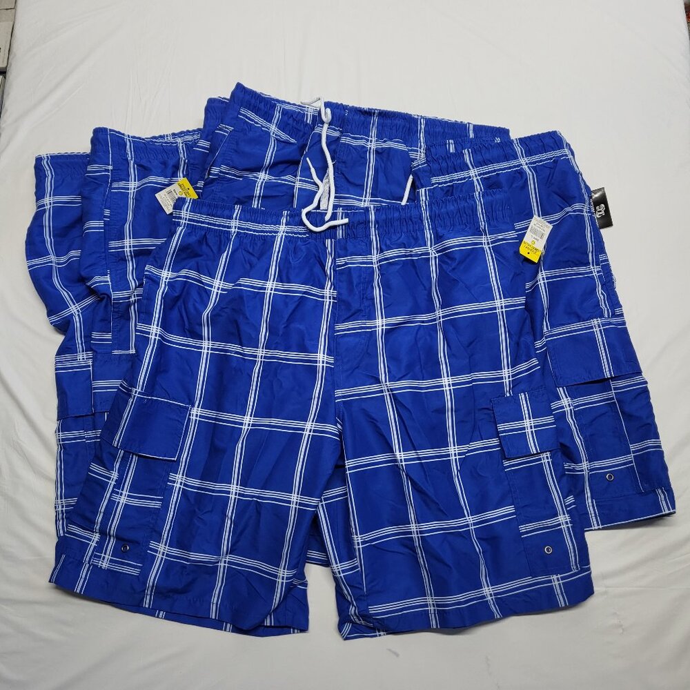OT Revolution Mens Cargo Swim Shorts Lot of 5 Pairs L XL 2XL Drawstring Lined